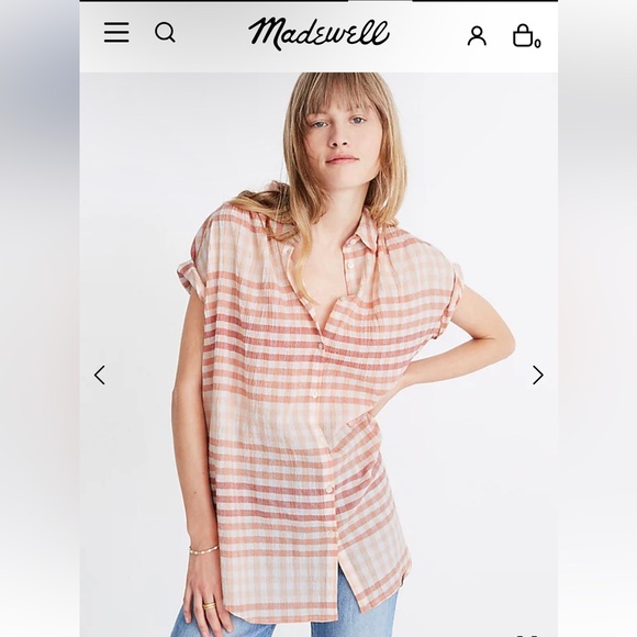 Madewell Central Tunic Gingham Shirt - Picture 6 of 6